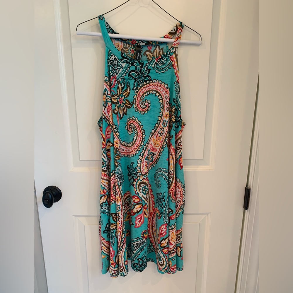 Yahada dress size 2X. Super cute with a cardigan has pockets.